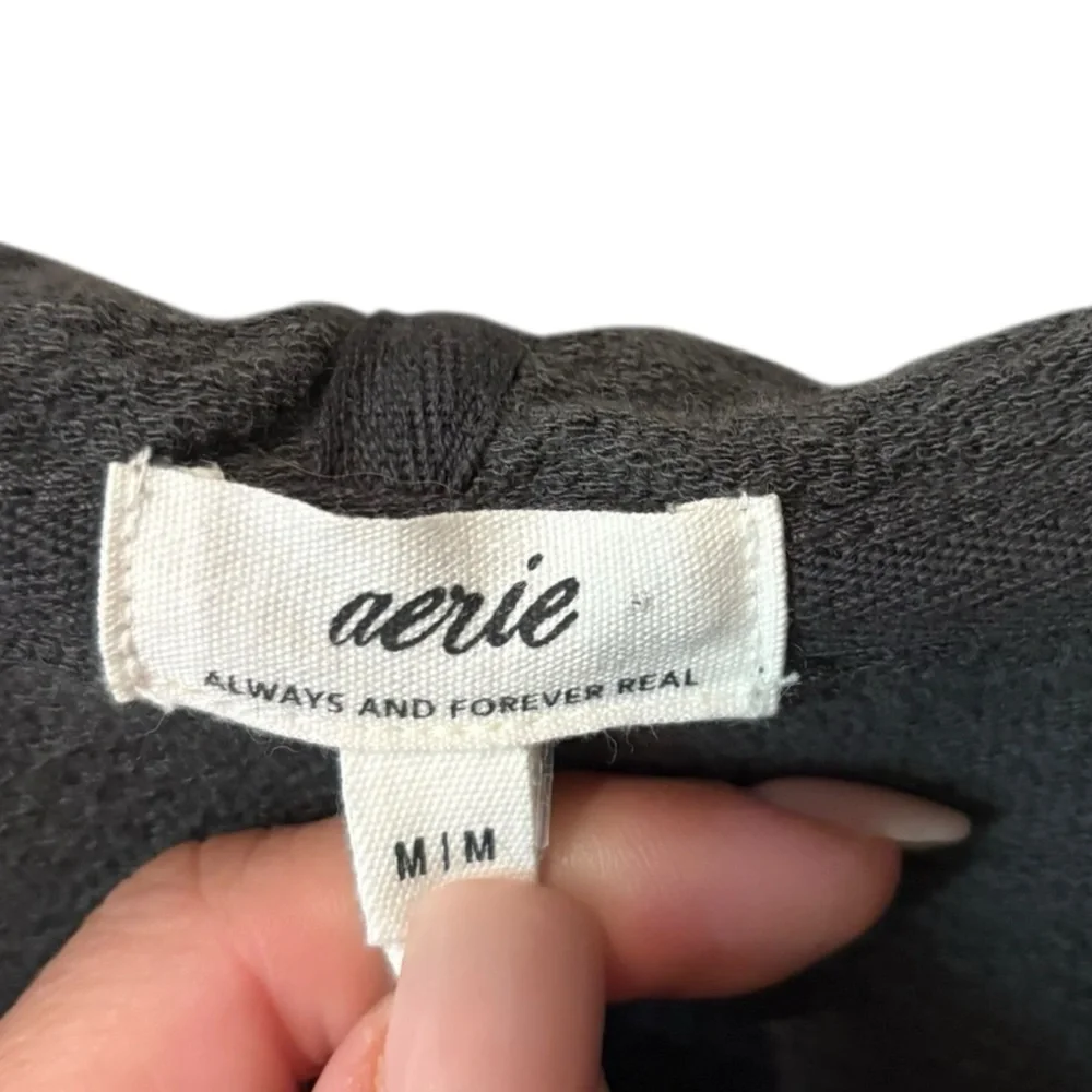 aerie Charcoal Gray Zip-Up Hoodie - Picture 7 of 7